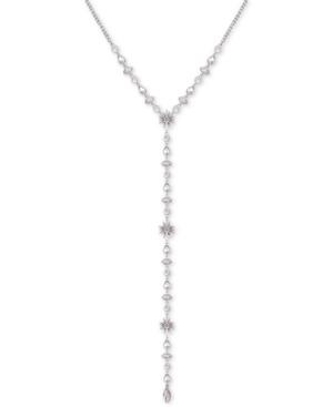 Guess Silver-tone Crystal Starburst Lariat Necklace, 18 + 2 Extender