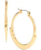 Robert Lee Morris Soho Gold-tone Geometric Edge Hoop Earrings