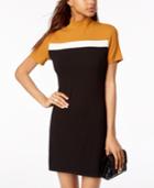 One Clothing Juniors' Mock-neck Colorblocked Dress
