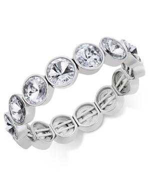 Charter Club Bezel-set Crystal Stretch Bracelet, Only At Macy's