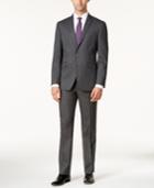 Kenneth Cole Reaction Men's Slim-fit Medium-gray Tonal Suit