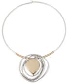 Robert Lee Morris Soho Two-tone Sculptural Wire Pendant Necklace