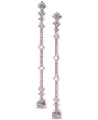 Nina Crystal & Stone Linear Drop Earrings