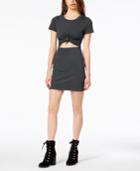 Socialite Juniors Tie-front Cutout Dress