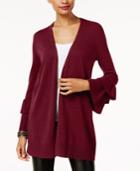 Anna Sui Loves Inc International Concepts Ruffled-sleeve Cardigan, Created For Macy's