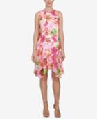 Cece Handkerchief-hem Fit & Flare Dress