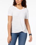 Style & Co Cutout High-low T-shirt, Created For Macy's