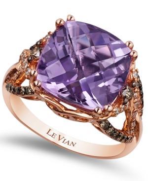 Le Vian Amethyst (6 Ct. T.w.) And Diamond (1/2 Ct. T.w.) Ring In 14k Rose Gold