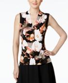 Calvin Klein Floral-print V-neck Shell
