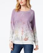 Style & Co Long-sleeve Paisley-print Sweatshirt In Regular & Petite Sizes, Created For Macy's