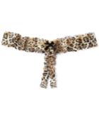 Hanky Panky Plus Size After Midnight Leopard Open Panel Thong 4x1001x Women's Shoes