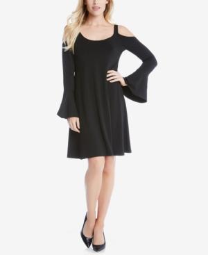 Karen Kane Cold-shoulder Bell-sleeve Shift Dress