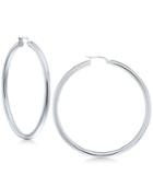 Giani Bernini Polished Hoop Earrings In Sterling Silver, Only At Macy's