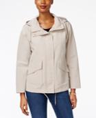 Charter Club Petite Hooded Utility Swing Jacket, Only At Macy's