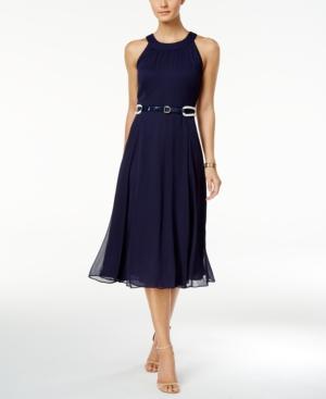 Tommy Hilfiger Chiffon Belted A-line Dress