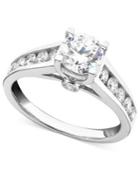 Diamond Engagement Ring In 14k White Gold (3/4 Ct. T.w.)