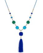 Inc International Concepts Gold-tone Beaded Ball & Tassel Lariat Necklace, Only At Macy's
