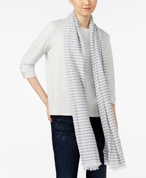 Eileen Fisher Organic Cotton Striped Scarf
