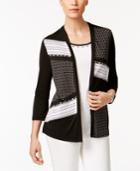 Alfred Dunner Petite Layered-look Mixed-media Top