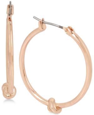 Kenneth Cole New York Rose Gold-tone Knotted Hoop Earrings