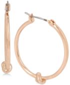 Kenneth Cole New York Rose Gold-tone Knotted Hoop Earrings