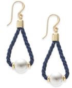 Charter Club Gold-tone Imitation Pearl Corded Drop Earrings, Created For Macy's