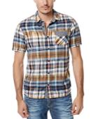 Buffalo David Bitton Men's Sarat Woven Plaid Short-sleeve Shirt