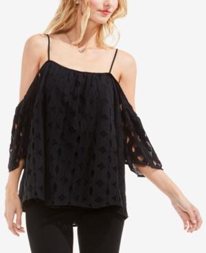 Vince Camuto Cold-shoulder Lace Top
