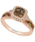 Le Vian Chocolate And White Diamond Ring In 14k Rose Gold (1 Ct. T.w.)