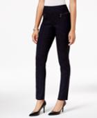 Style & Co. Feather-print Skinny Pants, Only At Macy's