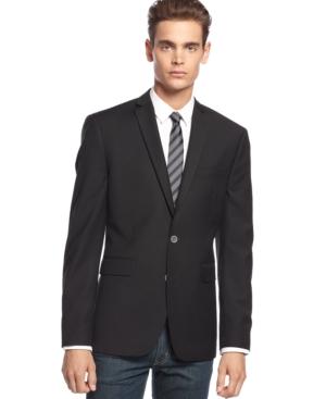 Bar Iii Slim-fit Black Blazer