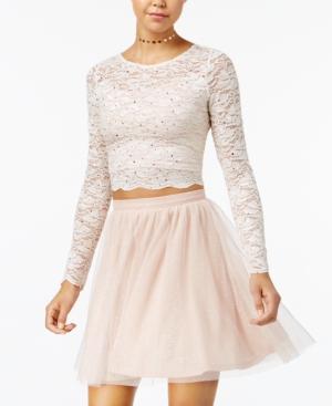 Jump Juniors' 2-pc. Lace Tulle Dress
