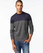 Armani Jeans Colorblocked Long-sleeve Sweater
