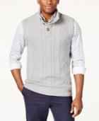 Club Room Men's Cable-knit Sweater Vest, Created For Macy's