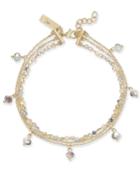 I.n.c. Gold-tone Shaky Bead Multi-chain Ankle Bracelet, Created For Macy's