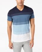Alfani Men's Colorblocked Striped T-shirt, Created For Macy's