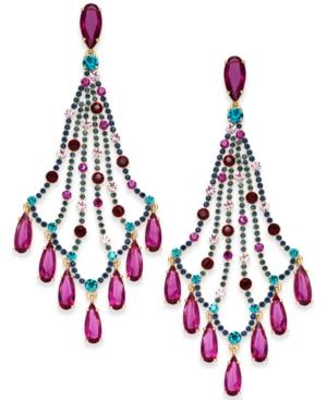 Kate Spade New York 14k Gold-plated Multi-crystal Chandelier Earrings