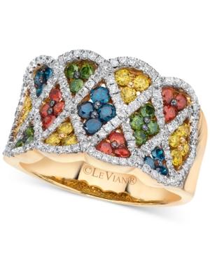 Le Vian Exotics Multi-colored Diamond Ring (1 3/8 Ct. T.w.) In 14k Gold