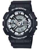 G-shock Men's Analog-digital Black And White Black Bracelet Watch 55x51mm Ga110bw-1a