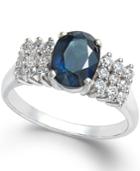 Sapphire (1-3/4 Ct. T.w.) And Diamond (1/4 Ct. T.w.) Ring In 14k White Gold