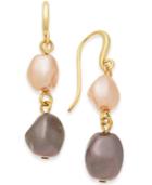 Charter Club Gold-tone Imitation Pearl Double Drop Earrings, Created For Macy's