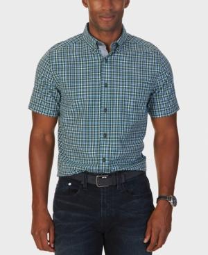 Nautica Men's Woven Poplin Plaid Shirt