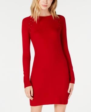 Bcx Juniors' Lace-up Sweater Dress