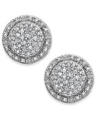 Diamond Pave Stud Earrings In Sterling Silver (1/5 Ct. T.w.)