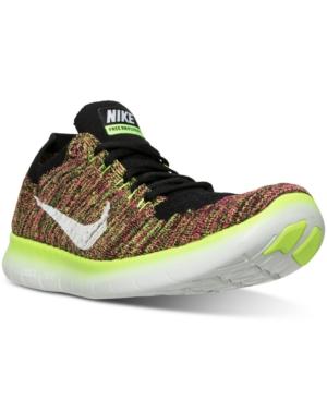 Nike Men's Free Run Flyknit Running Sneakers From Finish Line