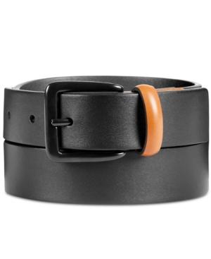 Original Penguin Men's Leather Color-tab Belt