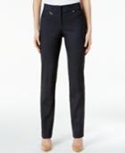 Jm Collection Petite Curvy-fit Denim Straight-leg Pants, Only At Macy's