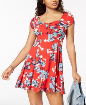 Be Bop Juniors' Printed Fit & Flare Dress