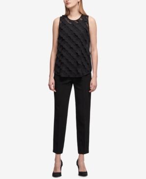 Dkny Ruffled Chiffon Top, Created For Macy's