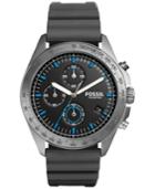 Fossil Men's Chronograph Sport 54 Gray Silicone Strap Watch 44mm Ch3063